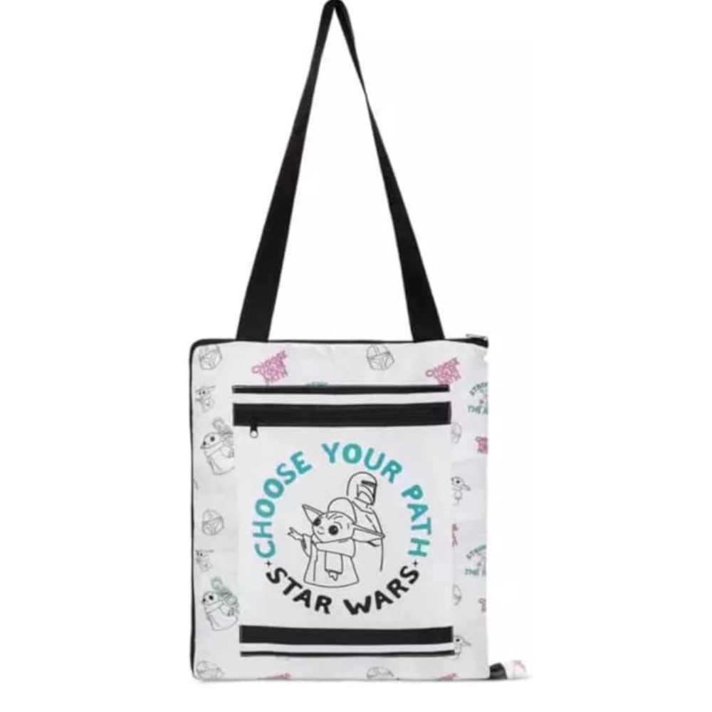 NWT Star Wars Grogu Mandalorian Reversible Picnic Blanket Tote